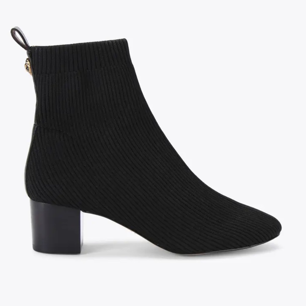 KURT GEIGER LONDON Black Elmer Sock Boot or Bootie in like new condition.